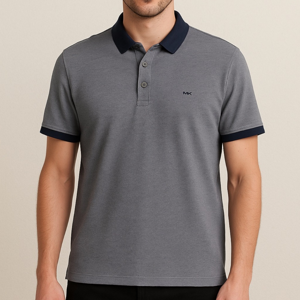 Michael Kors Men’s Navy Blue Collared Shirt Size XL